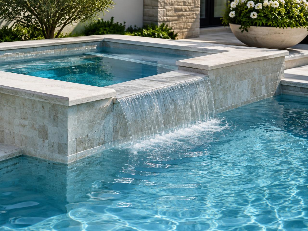 Stone spillway spa